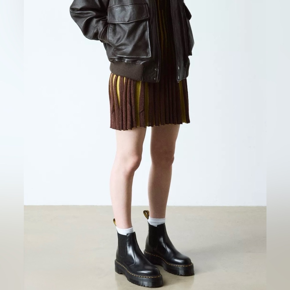 Dr. Martens 2976 Quad Polished Smooth Leather Platform Chelsea Boots W 11 M 10 - Picture 2 of 6